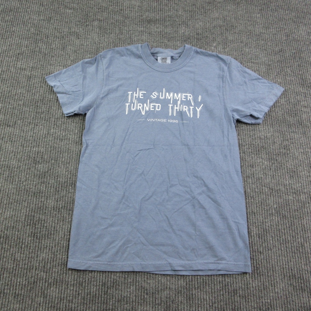 The Summer I Turned Thirty Shirt Mens S Blue Birthday Comfort Colors Graphic Tee